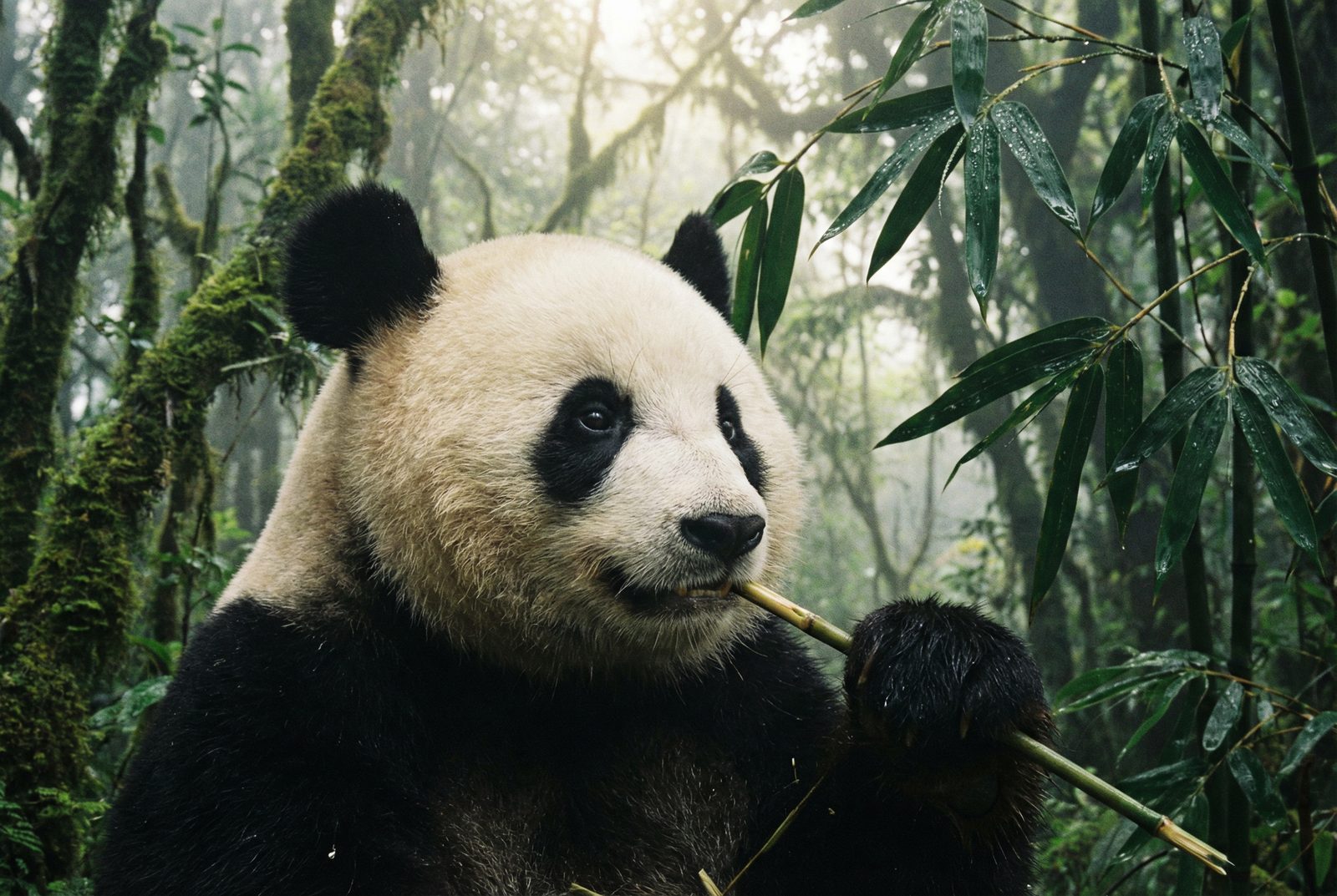 猎奇熊猫吃竹子视频